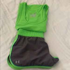 Under armour tank and short set